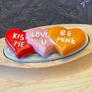 Nora Fleming candy Heart-Shaped mini Ceramic Trinket Dish
